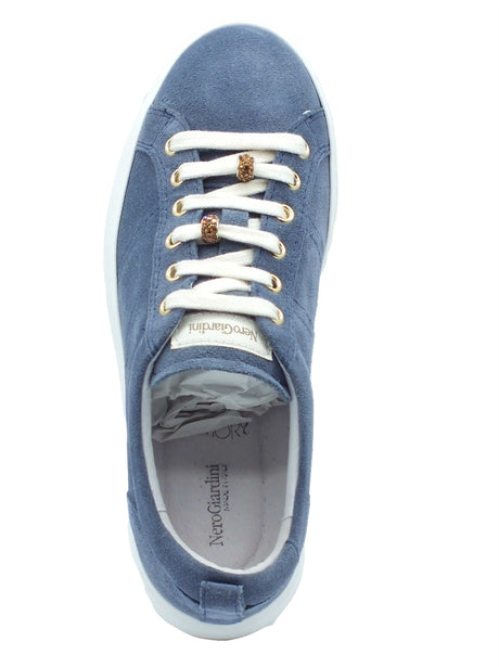 Nero Giardini Nero Giardini Sneakers Donna E615310D Velour Avio pelle blu Avio