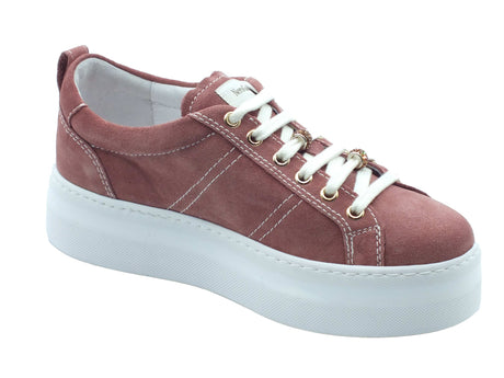 Nero Giardini Nero Giardini Sneakers Donna E615310D Velour Rosa-Antico pelle rosa rosa antico
