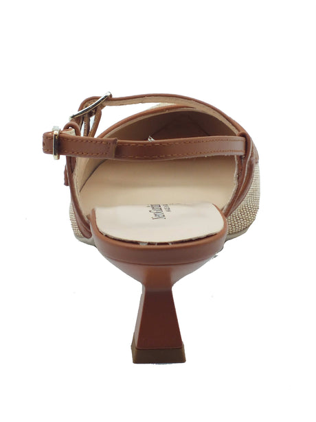 Nero Giardini Nero Giardini Sandali tacco basso Donna E615471D Paglia Cognac sintetico beige Cognac