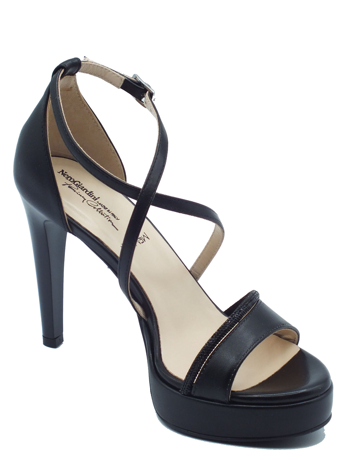 Nero Giardini Nero Giardini Sandali tacco alto Donna E615600DE Nappa Nero pelle nero Nero