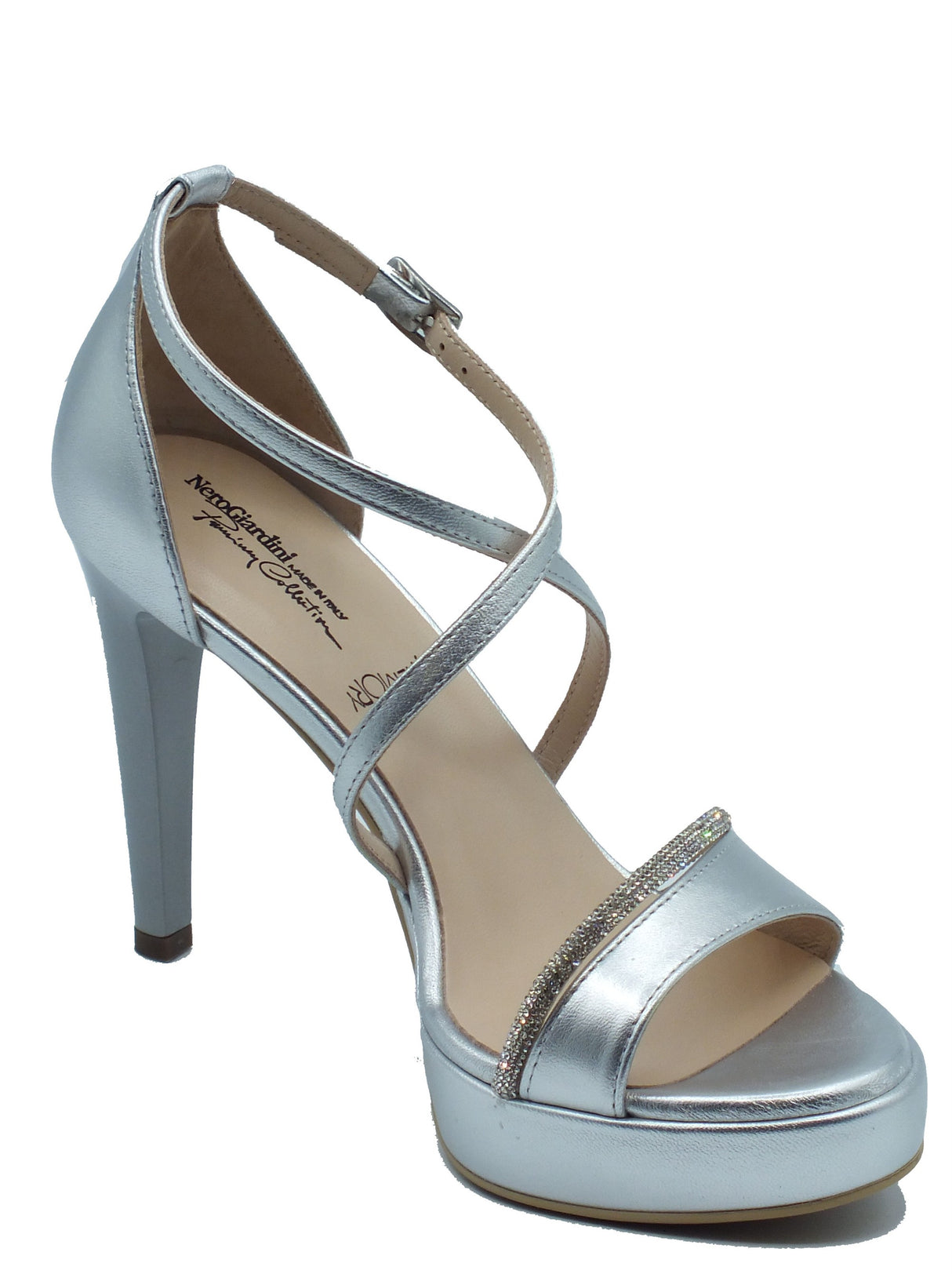 Nero Giardini Nero Giardini Sandali tacco alto Donna E615601DE Nettuno Col. Argento pelle argento Argento