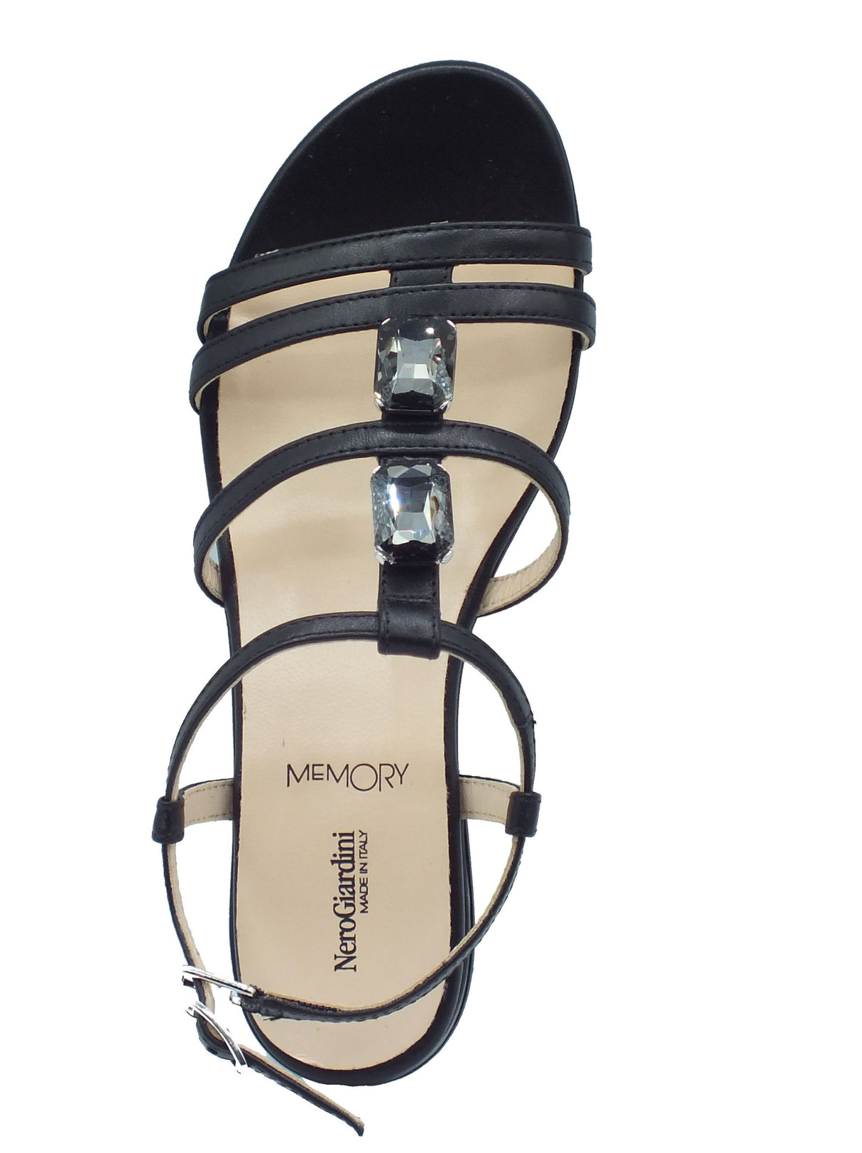 Nero Giardini Nero Giardini Sandali tacco basso Donna E615760D Nappa Nero pelle nero Nero
