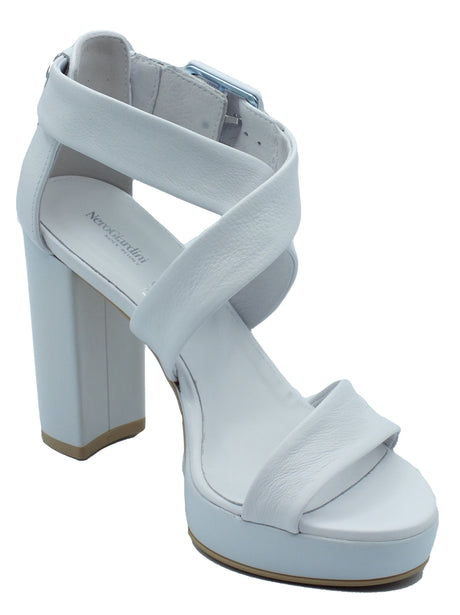 Nero Giardini Nero Giardini Sandali tacco alto Donna E615800D Cile Bianco pelle bianco Bianco