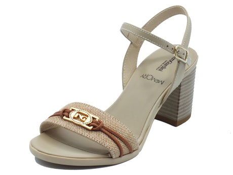 Nero Giardini Nero Giardini Sandali tacco alto Donna E615881D T. Paglia Fresh Lino pelle beige Lino