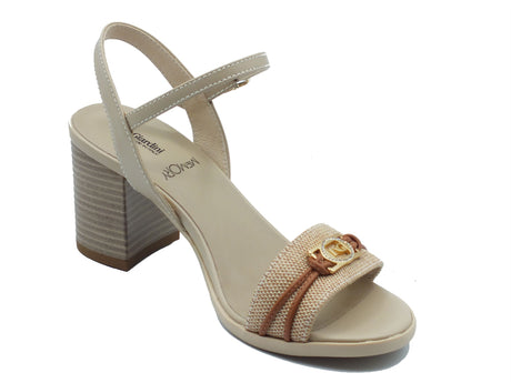 Nero Giardini Nero Giardini Sandali tacco alto Donna E615881D T. Paglia Fresh Lino pelle beige Lino