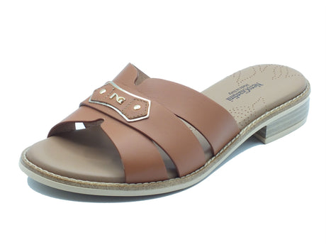 Nero Giardini Nero Giardini Sandali tacco basso Donna E615893D Armenia Cognac pelle marrone Cognac