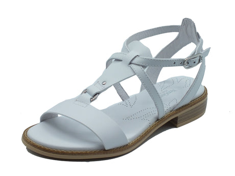 Nero Giardini Nero Giardini Sandali tacco basso Donna E615895D Loira Bianco pelle bianco Bianco