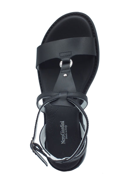 Nero Giardini Nero Giardini Sandali tacco basso Donna E615895D Tamigi Nero pelle nero Nero
