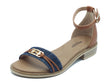 Nero Giardini Nero Giardini Sandali tacco basso Donna E615898D Tinto Jeans pelle marrone marrone