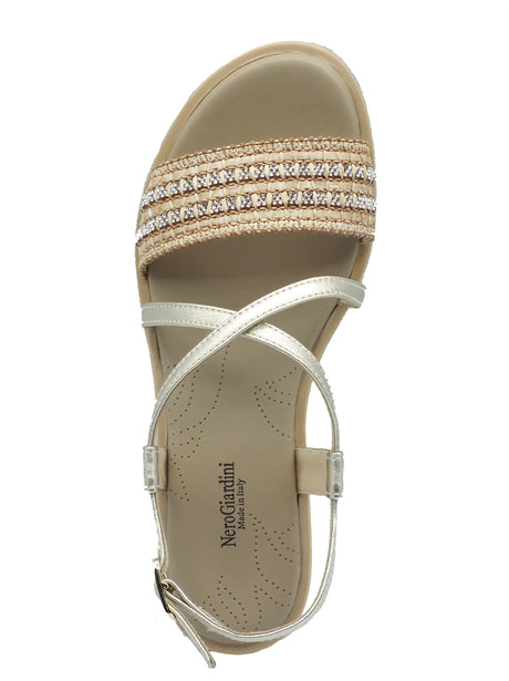 Nero Giardini Nero Giardini Sandali tacco basso Donna E615900D Etoile Sand pelle beige Sand