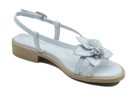 Nero Giardini Nero Giardini Sandali tacco basso Donna E615901D Loira Bianco pelle bianco Bianco