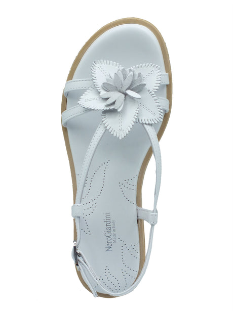 Nero Giardini Nero Giardini Sandali tacco basso Donna E615901D Loira Bianco pelle bianco Bianco