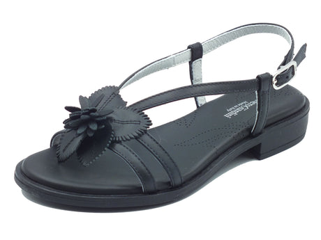 Nero Giardini Nero Giardini Sandali tacco basso Donna E615901D Tamigi Nero pelle nero Nero