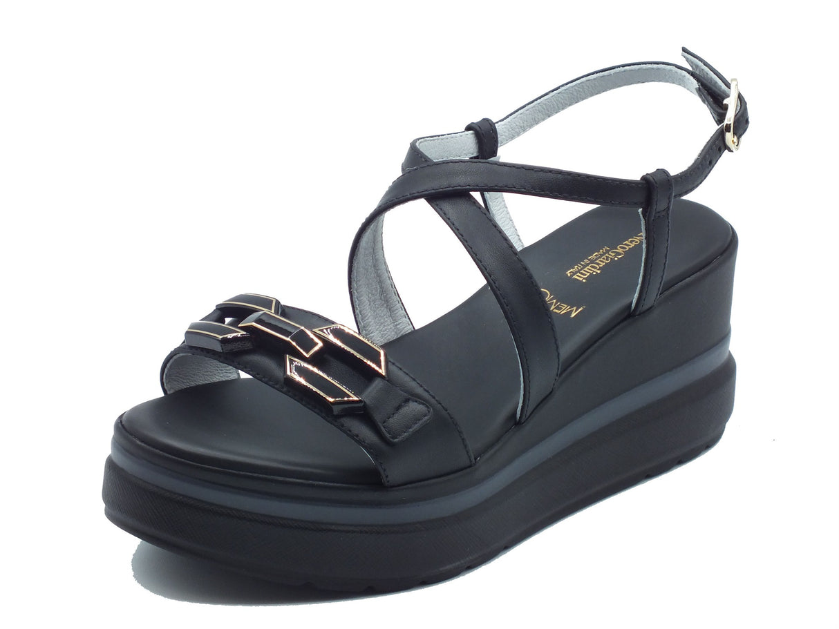 Nero Giardini Nero Giardini Sandali zeppa alta Donna E615953D Tamigi Nero pelle nero Nero