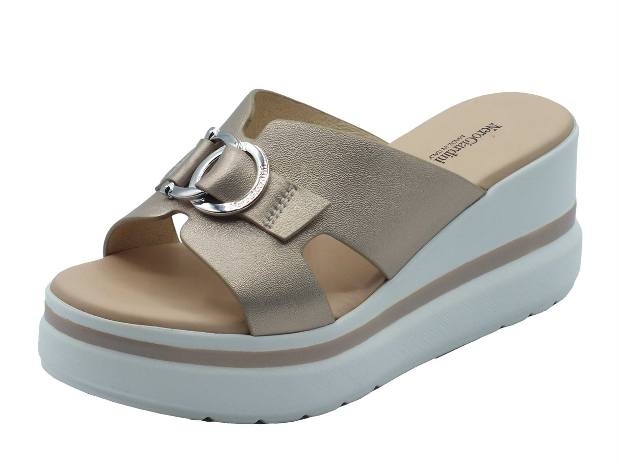 Nero Giardini Nero Giardini Sandali zeppa alta Donna E615955D Etoile Sand pelle beige Sand