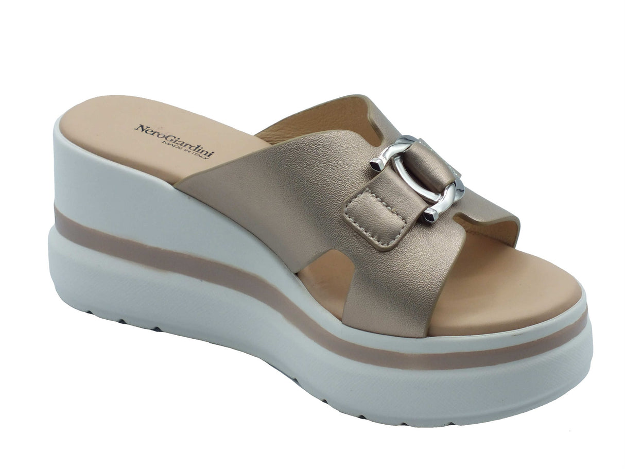 Nero Giardini Nero Giardini Sandali zeppa alta Donna E615955D Etoile Sand pelle beige Sand