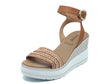 Nero Giardini Nero Giardini Sandali zeppa alta Donna E615960D Armenia Cognac pelle marrone Cognac