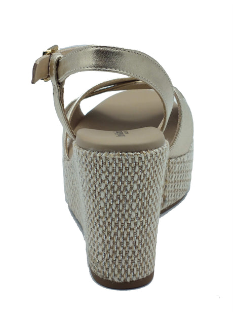 Nero Giardini Nero Giardini Sandali zeppa alta Donna E616021D Etoile Sand pelle beige Sand