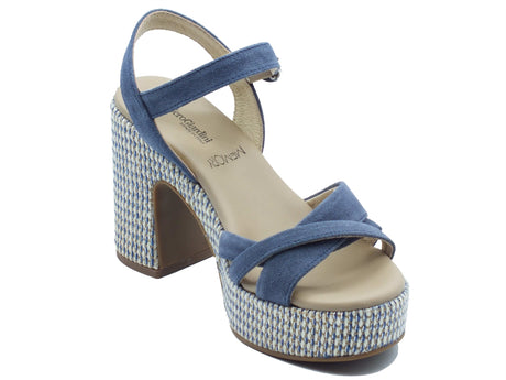 Nero Giardini Nero Giardini Sandali tacco alto Donna E616070D Velour Avio pelle blu Avio