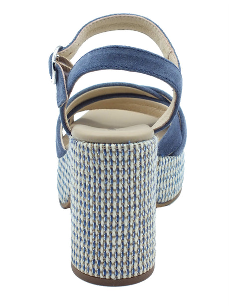 Nero Giardini Nero Giardini Sandali tacco alto Donna E616070D Velour Avio pelle blu Avio