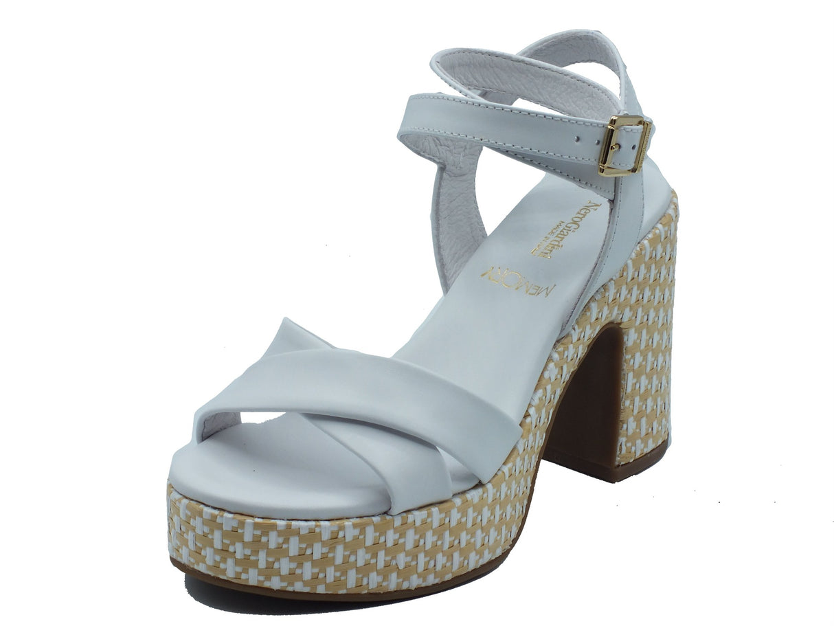Nero Giardini Nero Giardini Sandali tacco alto Donna E616072D Loira Bianco pelle bianco Bianco