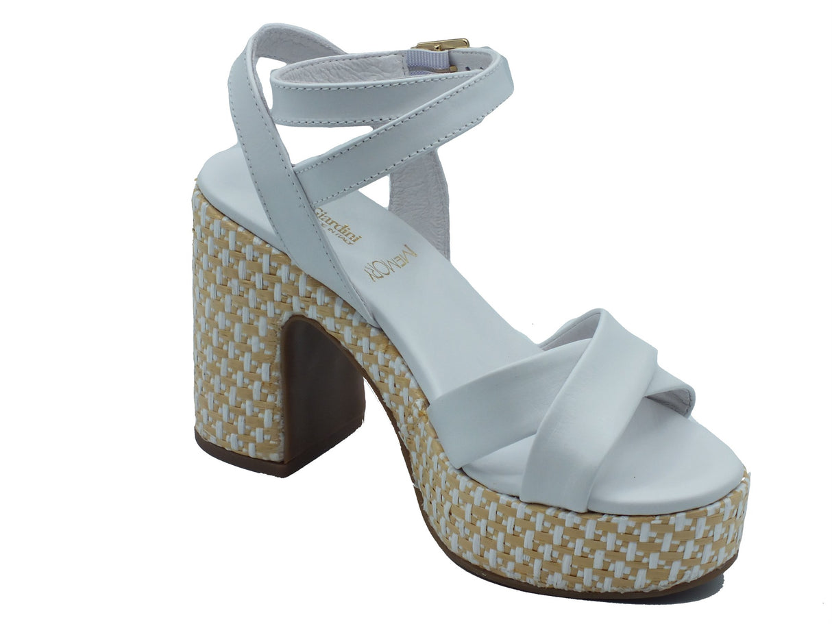 Nero Giardini Nero Giardini Sandali tacco alto Donna E616072D Loira Bianco pelle bianco Bianco
