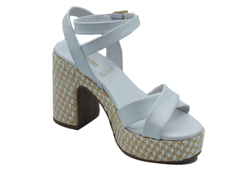 Nero Giardini Nero Giardini Sandali tacco alto Donna E616072D Loira Bianco pelle bianco Bianco