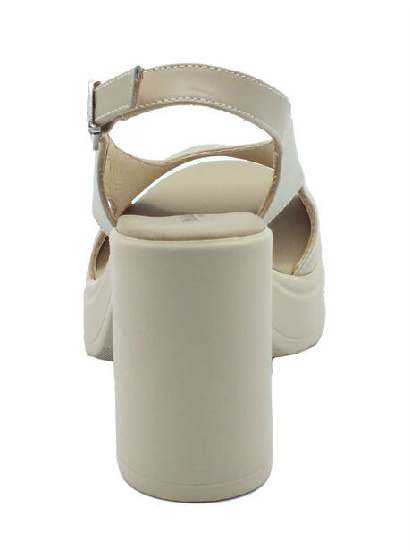 Nero Giardini Nero Giardini Sandali tacco alto Donna E616082D Tamigi Lino pelle beige Lino