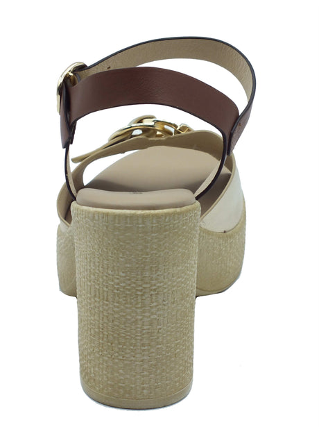 Nero Giardini Nero Giardini Sandali tacco alto Donna E617013D Etoile Sand Cuoio pelle marrone Sand Cuoio