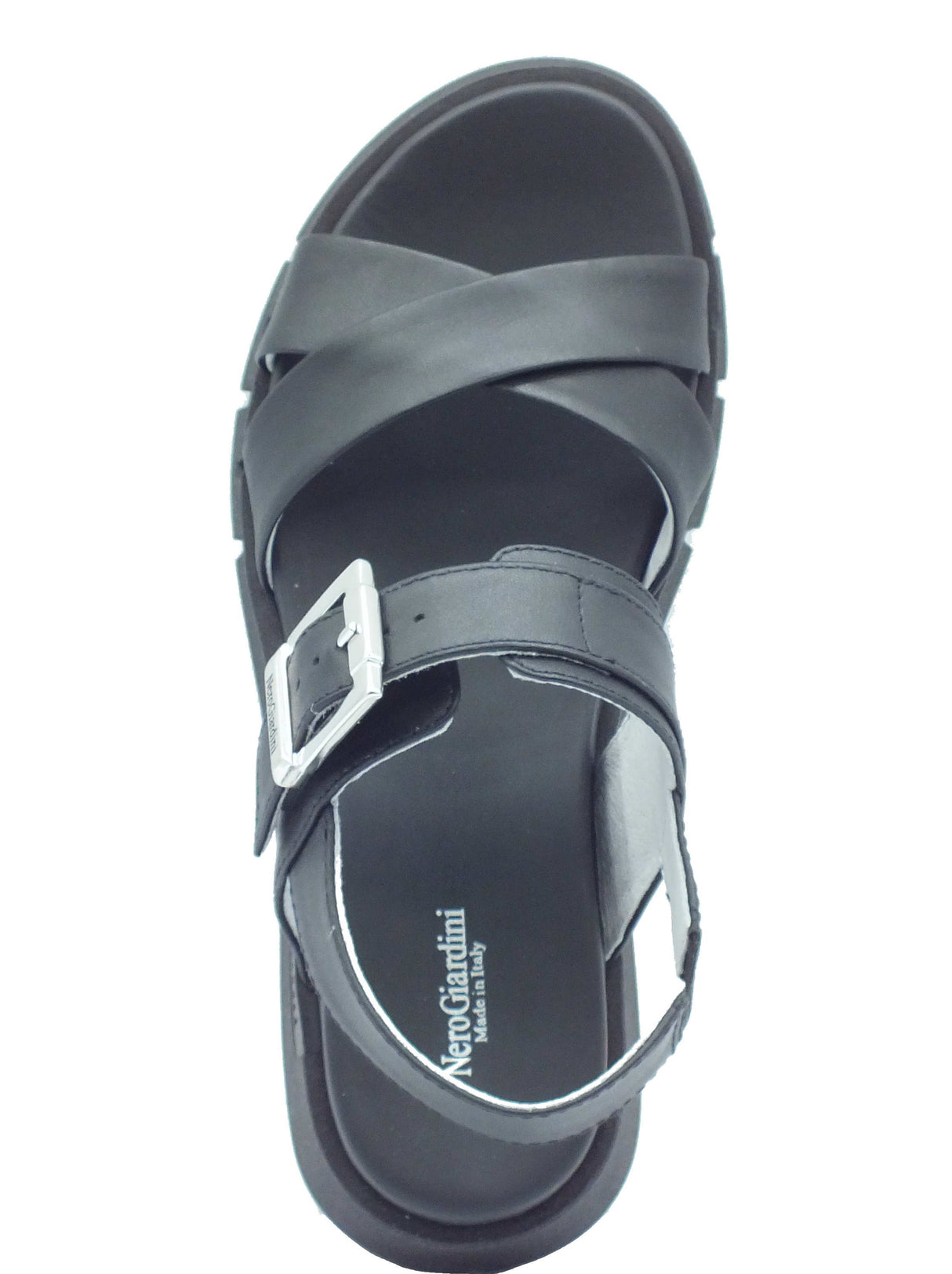 Nero Giardini Nero Giardini Sandali zeppa alta Donna E617063D Tamigi Nero pelle nero Nero