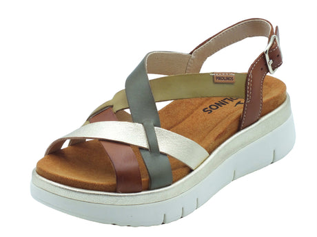 Pikolinos Pikolinos Sandali zeppa alta Donna Palma W4N-0650C1 Brandy pelle multicolore Brandy