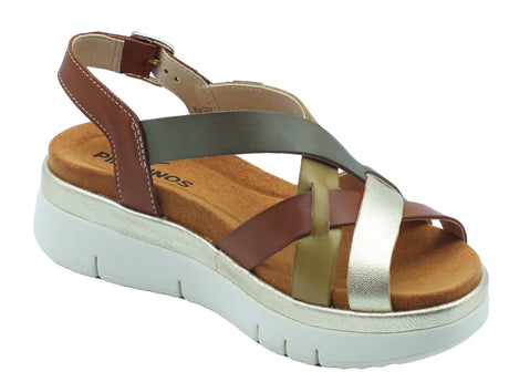 Pikolinos Pikolinos Sandali zeppa alta Donna Palma W4N-0650C1 Brandy pelle multicolore Brandy