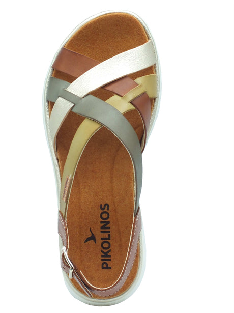 Pikolinos Pikolinos Sandali zeppa alta Donna Palma W4N-0650C1 Brandy pelle multicolore Brandy