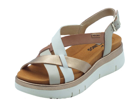 Pikolinos Pikolinos Sandali zeppa alta Donna Palma W4N-0650C1 Marfil pelle beige Marfil