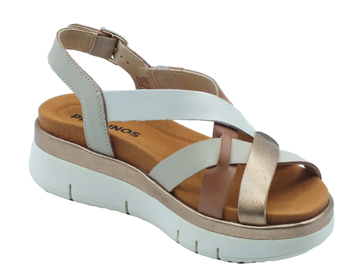 Pikolinos Pikolinos Sandali zeppa alta Donna Palma W4N-0650C1 Marfil pelle beige Marfil