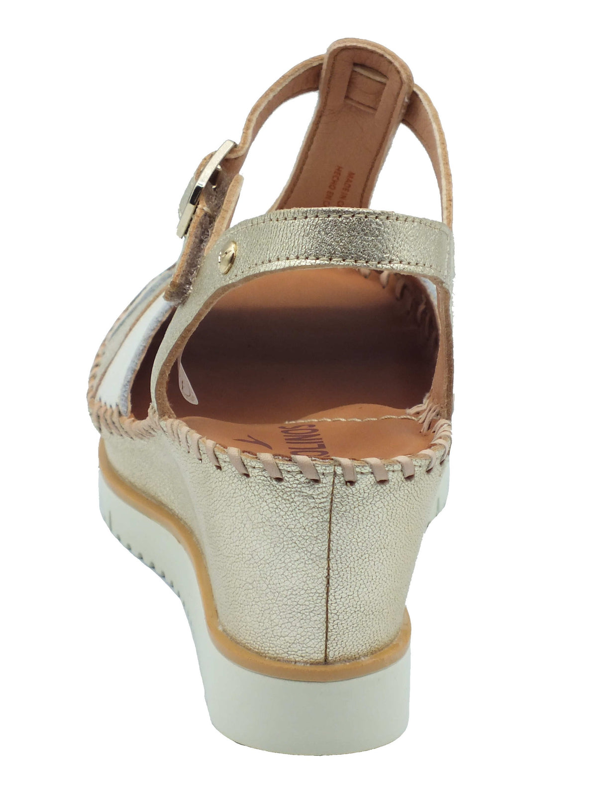 Pikolinos Pikolinos Sandali zeppa alta Donna Aguadulce W3Z-1836CLC Carrara pelle oro Carrara