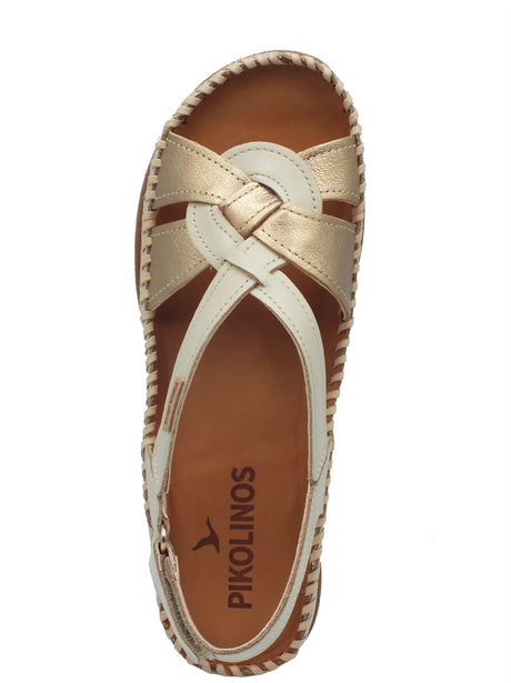 Pikolinos Pikolinos Sandali zeppa alta Donna Cadaques W8K-1839C1 Marfil pelle oro Marfil