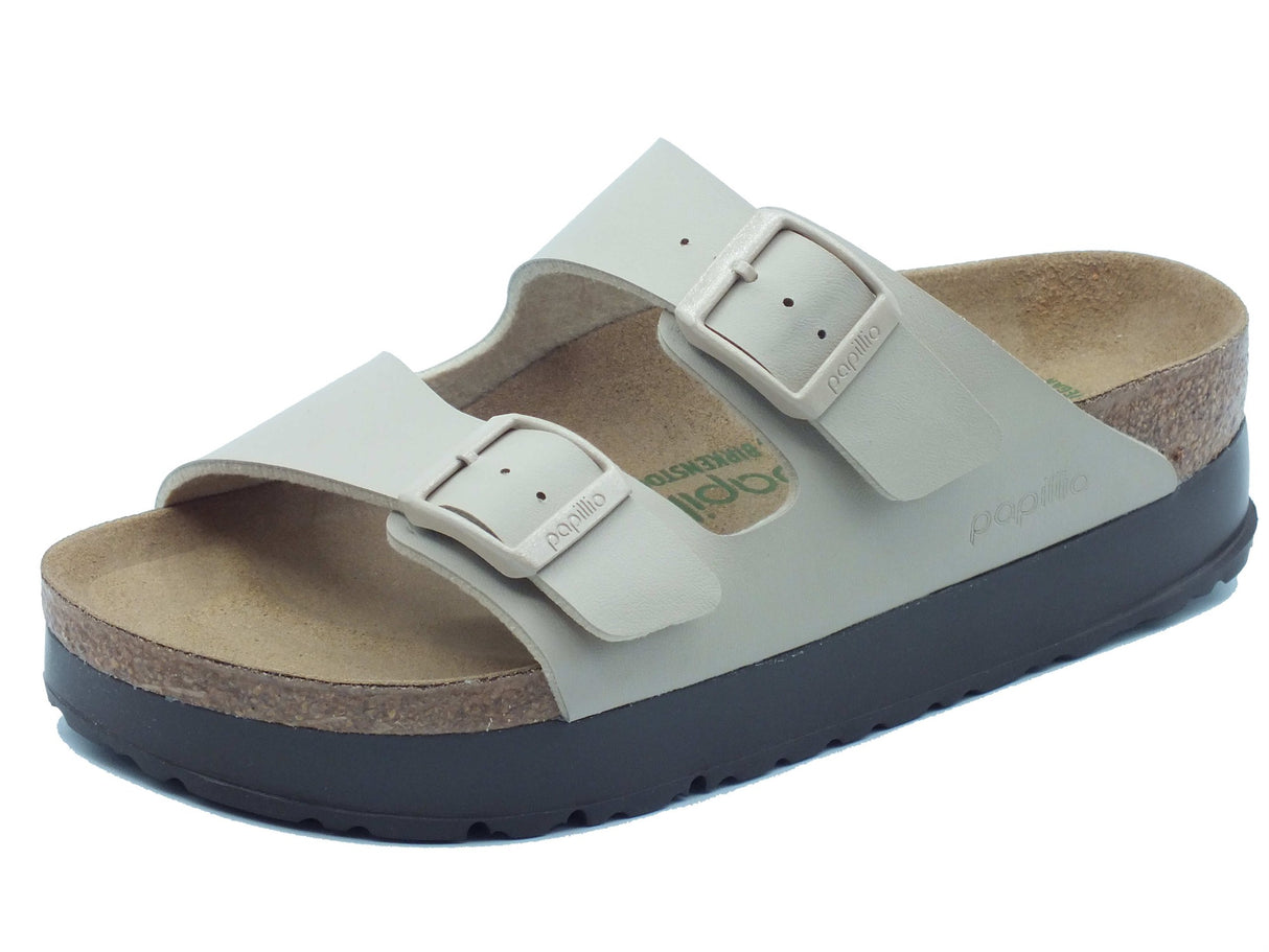 Papillio Papillio Sandali zeppa bassa Donna 1031261 Arizona Pap Flex Platform Sandcastle sintetico beige Sandcastle