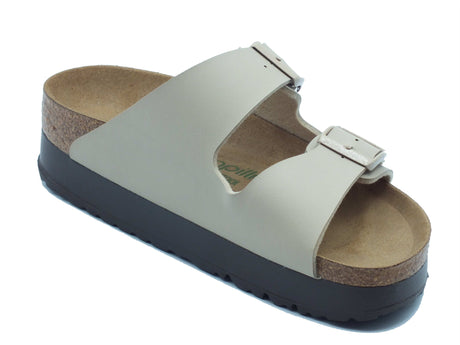 Papillio Papillio Sandali zeppa bassa Donna 1031261 Arizona Pap Flex Platform Sandcastle sintetico beige Sandcastle