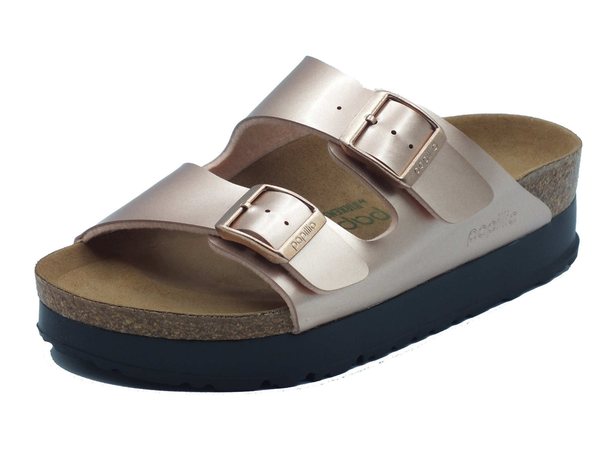 Papillio Papillio Sandali zeppa bassa Donna 1031270 Arizona Pap Flex Metallic Copper sintetico rosa Metallic Copper