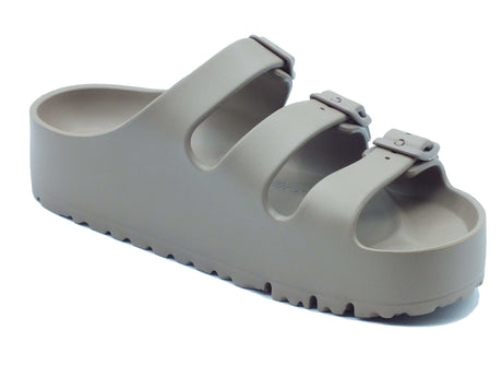 Papillio Papillio Sandali zeppa bassa Donna 1031433 Florida III Eva Pap Flex Gray Taupe gomma grigio Grey Taupe