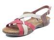 Sabatini Sabatini Sandali zeppa bassa Donna 4621 Sprinter Beige Rosso pelle multicolore Beige Rosso