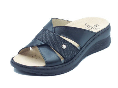 Sabatini Sabatini Ciabatte Donna S3060 Soft Ninfea Nero pelle nero Nero