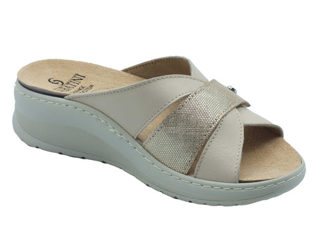 Sabatini Sabatini Ciabatte Donna S3060 Soft Ninfea Panna pelle beige Panna