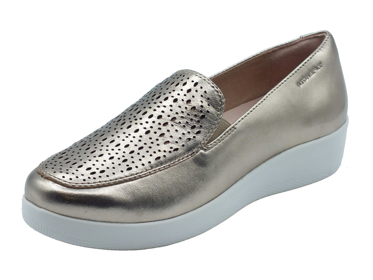 Stonefly Stonefly Mocassini Donna 218963 Paseo Laminated Metal Fizz pelle argento Metal Fizz