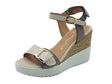 Stonefly Stonefly Sandali zeppa alta Donna 222301 Ely 21 Taupe Brown pelle beige Taupe Brown
