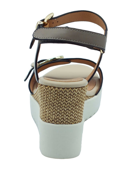 Stonefly Stonefly Sandali zeppa alta Donna 222301 Ely 21 Taupe Brown pelle beige Taupe Brown