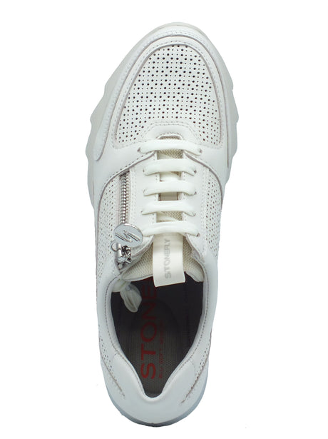 Stonefly Stonefly Sneakers Donna 222509 Spock 45 Cloud White pelle bianco White