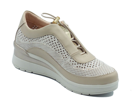 Stonefly Stonefly Sneakers confort Donna 223606 Cream 38 Nap Strass pelle beige Cream