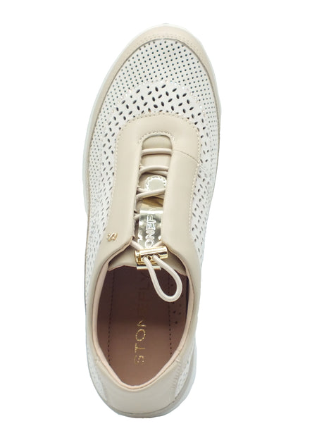 Stonefly Stonefly Sneakers confort Donna 223606 Cream 38 Nap Strass pelle beige Cream